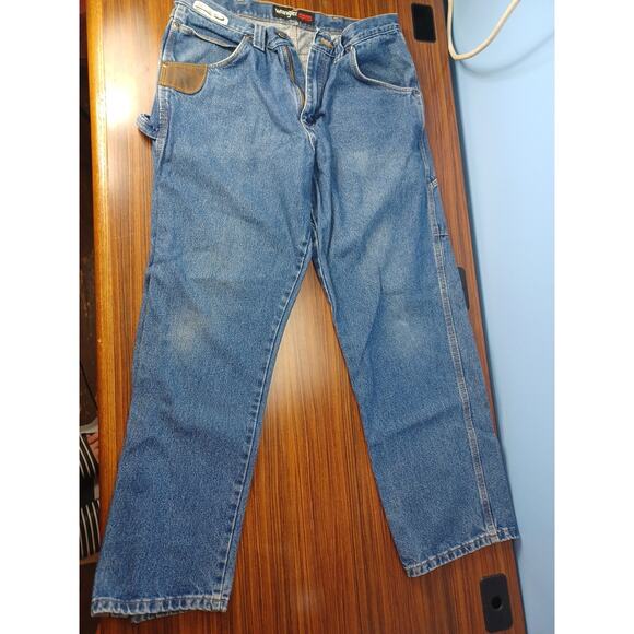 Wrangler Riggs Workwear Jeans Denim Size 34/30 Construction Tough Durable Blue - Picture 3 of 12